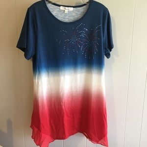 Red White & Blue  Top L